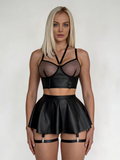 Megeve Dantel Detaylı Deri Babydoll — fele · frontal