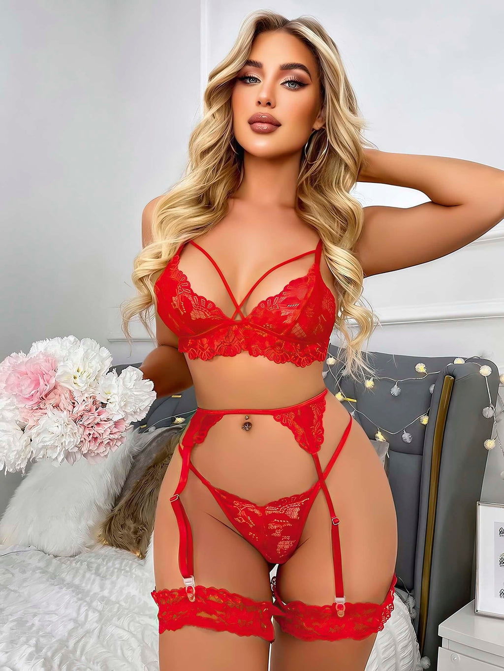Sorrento Dantel Detaylı Fantezi Jartiyer Takımı